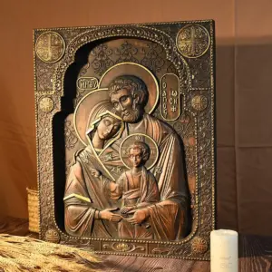 Holy Family Nativity Scene Wood Carving