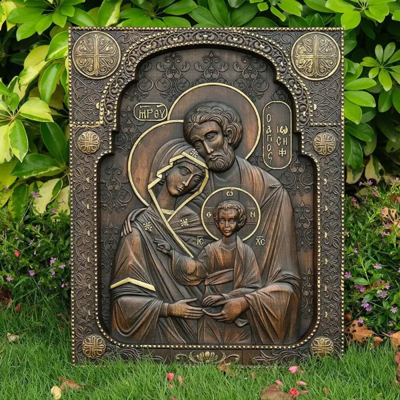 Holy Family Nativity Scene Wood Carving