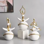 Home Decoration Abstract Art Resin girl Yoga Poses Figurine Yoga Lady Figure Statue Studio Decor Ornament 4fa3cb5b e50b 4eed 9823 2c2efc629361