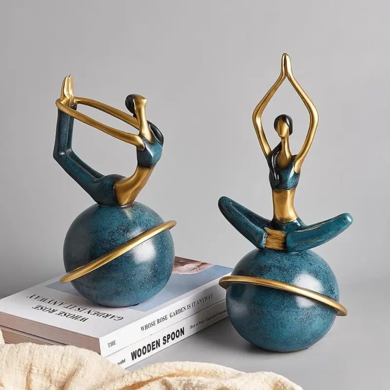 Home Decoration Abstract Art Resin girl Yoga Poses Figurine Yoga Lady Figure Statue Studio Decor Ornament 6a4ffa81 05ee 4f00 97c3 364e481d6749