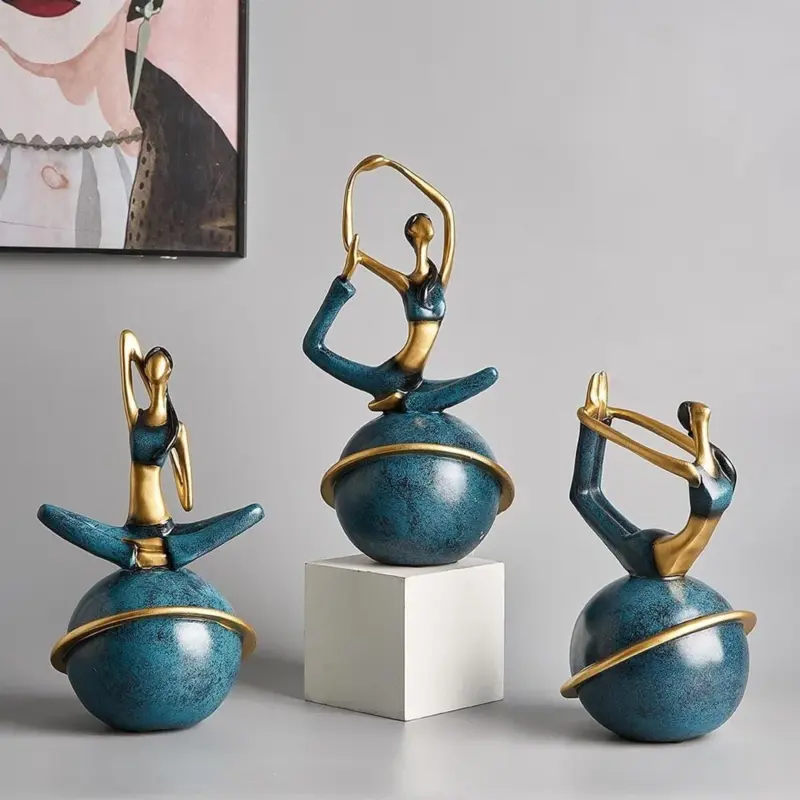 Home Decoration Abstract Art Resin girl Yoga Poses Figurine Yoga Lady Figure Statue Studio Decor Ornament c079ba29 ffab 462f ae93 d55d01d9e833