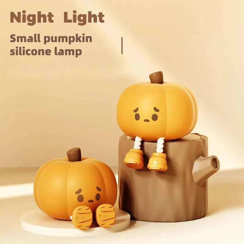 Home Decor Halloween Pumpkin Night Light Cute Soft Silicone Lamp Touch  Dimmable Rechargeable Bedside Decor Light Kids Gifts Halloween Decorations -  - #tag1#