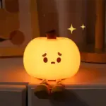 Home Decor Halloween Pumpkin Night Light Cute Soft Silicone Lamp Touch Dimmable Rechargeable Bedside Decor Light Kids Gifts Halloween Decorations tag1
