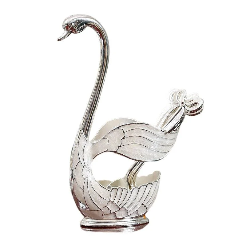 Home Decoration Swan Dessert Spoon/Fork Tableware Set -  - #tag1#