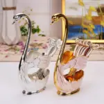 Home Decoration Swan Dessert Spoon Fork Tableware Set tag1