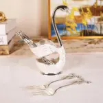Home Decoration Swan Dessert Spoon Fork Tableware Set tag1