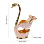 Home Decoration Swan Dessert Spoon Fork Tableware Set tag1