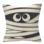 Home Fashion Halloween Linen Print Pillowcase tag1