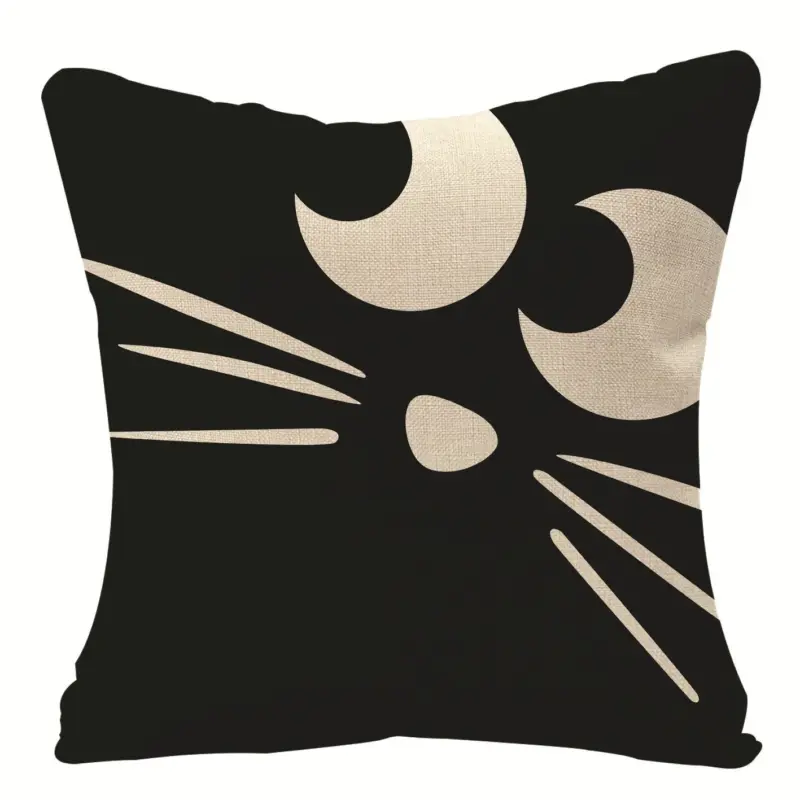 Home Fashion Halloween Linen Print Pillowcase tag1