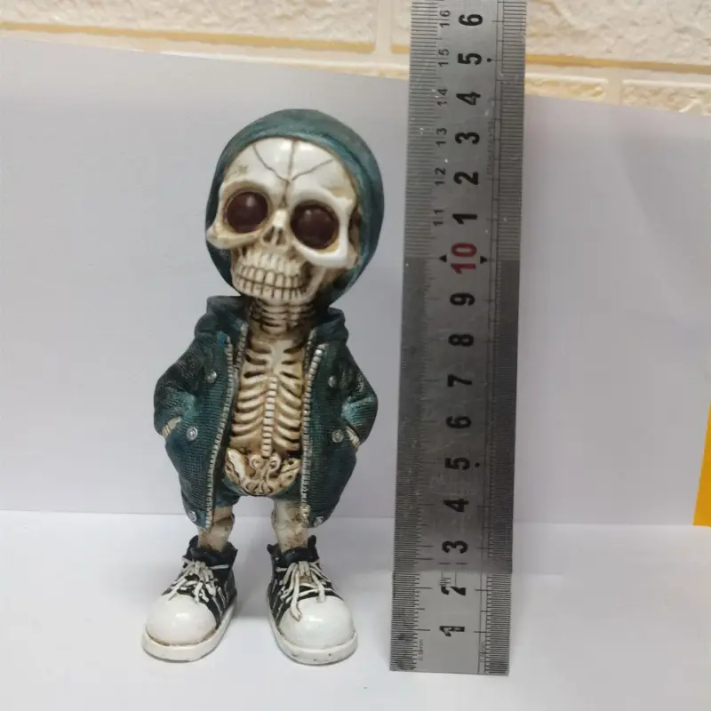 Home Fashion Halloween Skull Doll Resin Decorations tag1