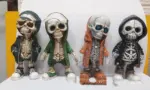 Home Fashion Halloween Skull Doll Resin Decorations tag1