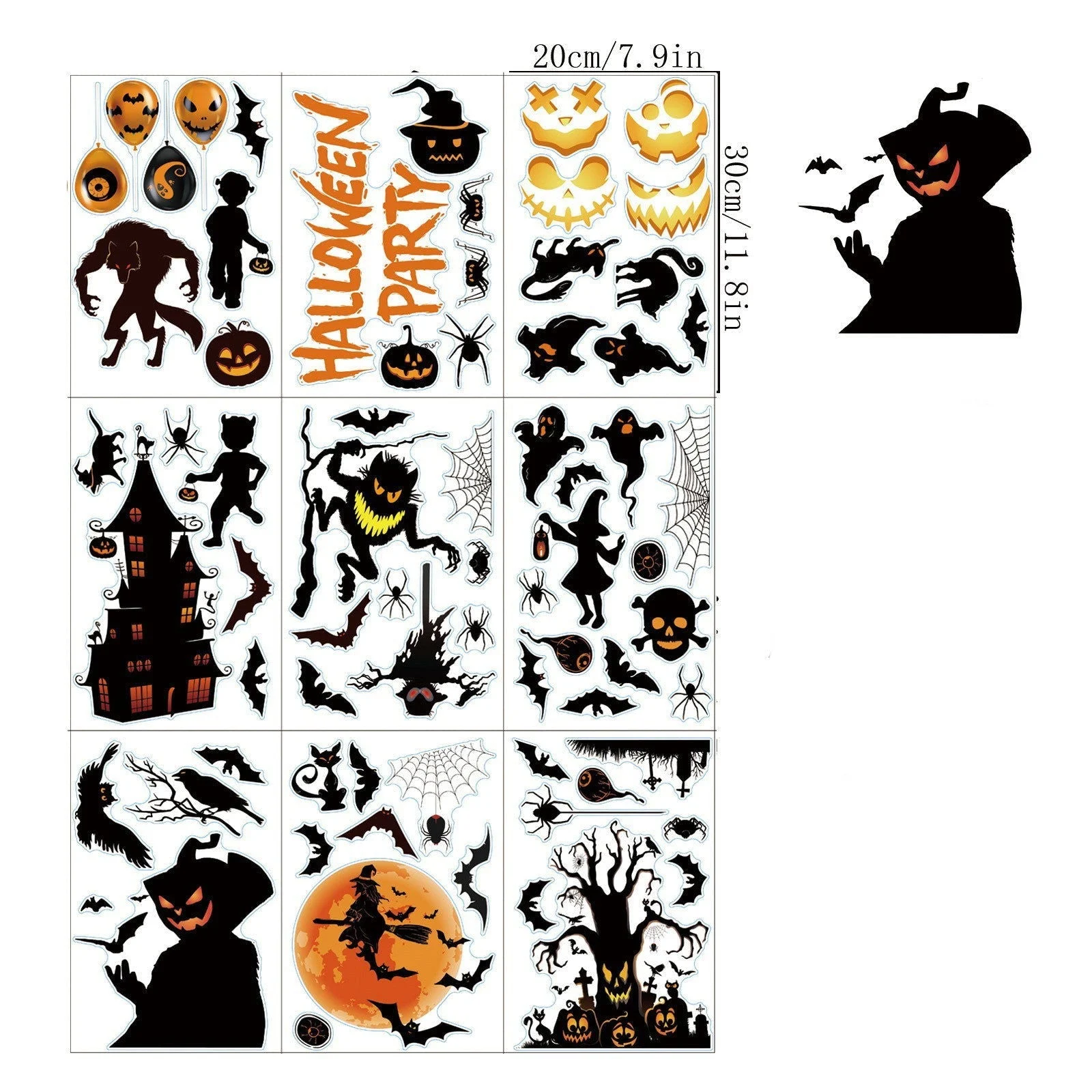 Home Fashion Printing Halloween Static Window Sticker -  - #tag1#