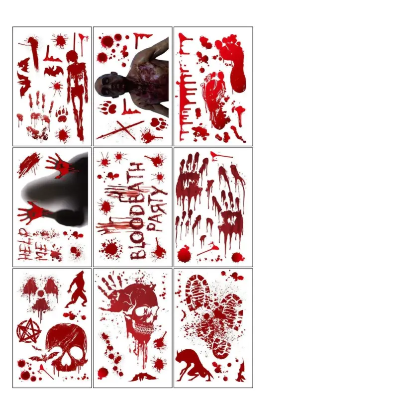 Home Fashion Printing Halloween Static Window Sticker tag1