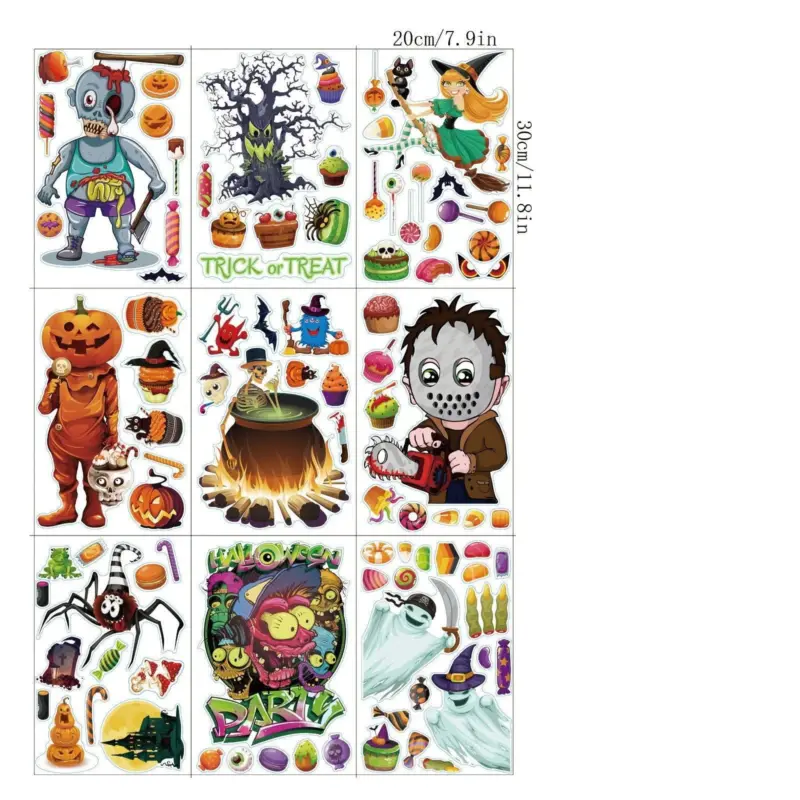 Home Fashion Printing Halloween Static Window Sticker tag1