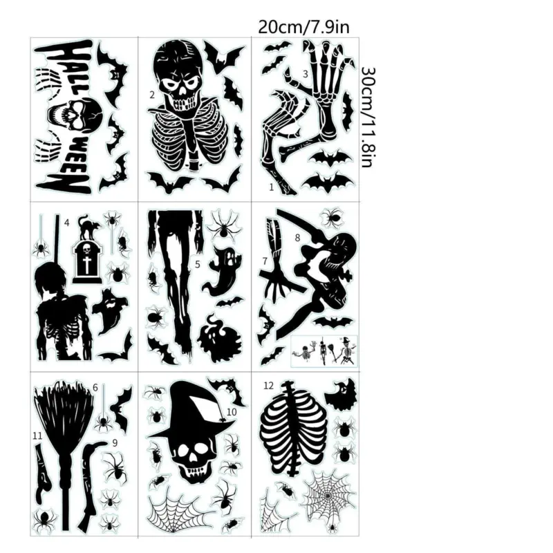 Home Fashion Printing Halloween Static Window Sticker tag1