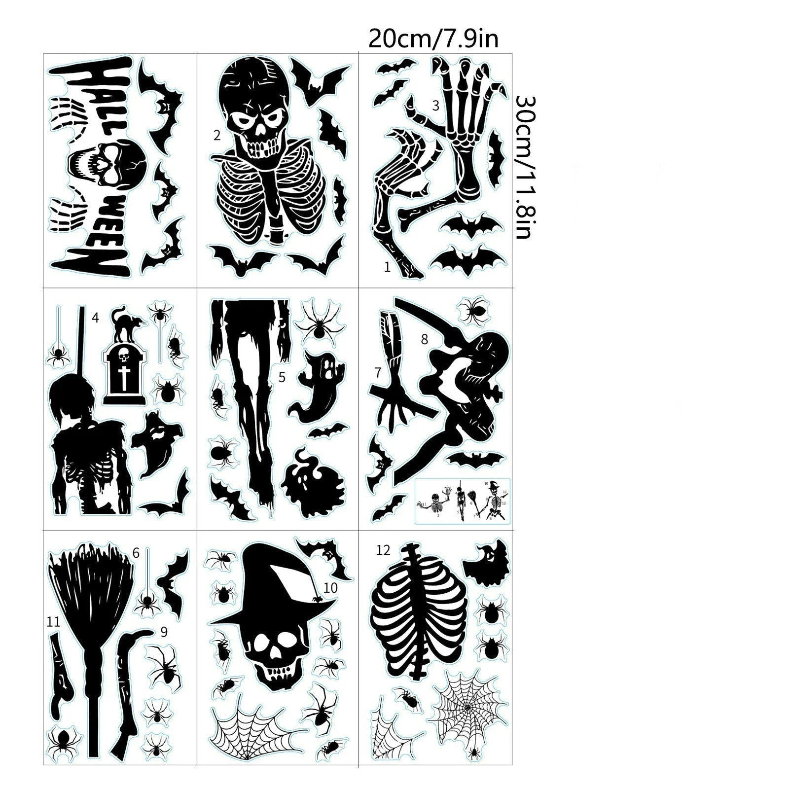 Home Fashion Printing Halloween Static Window Sticker -  - #tag1#