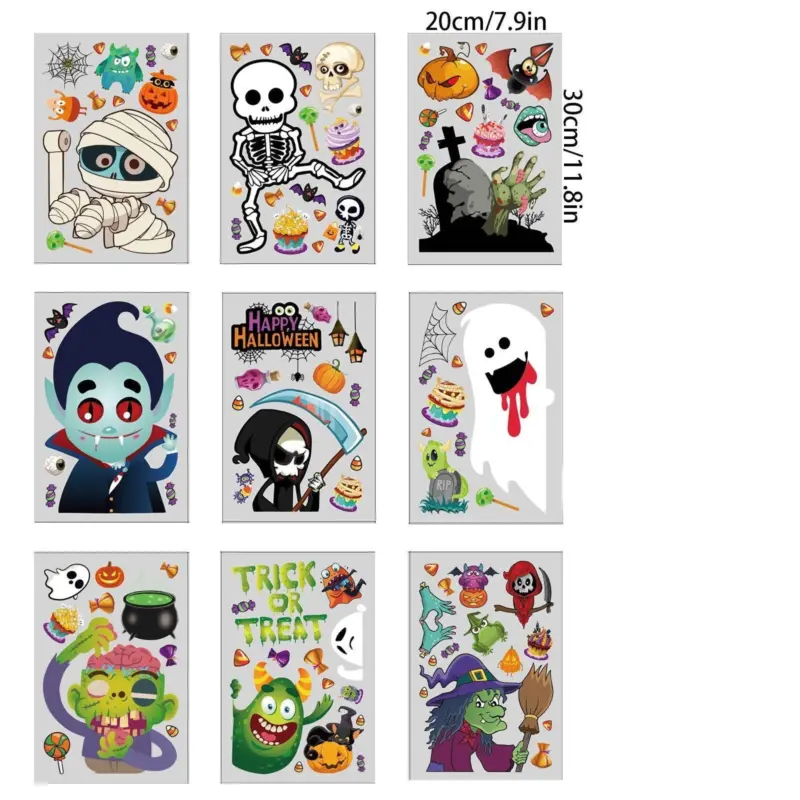 Home Fashion Printing Halloween Static Window Sticker tag1