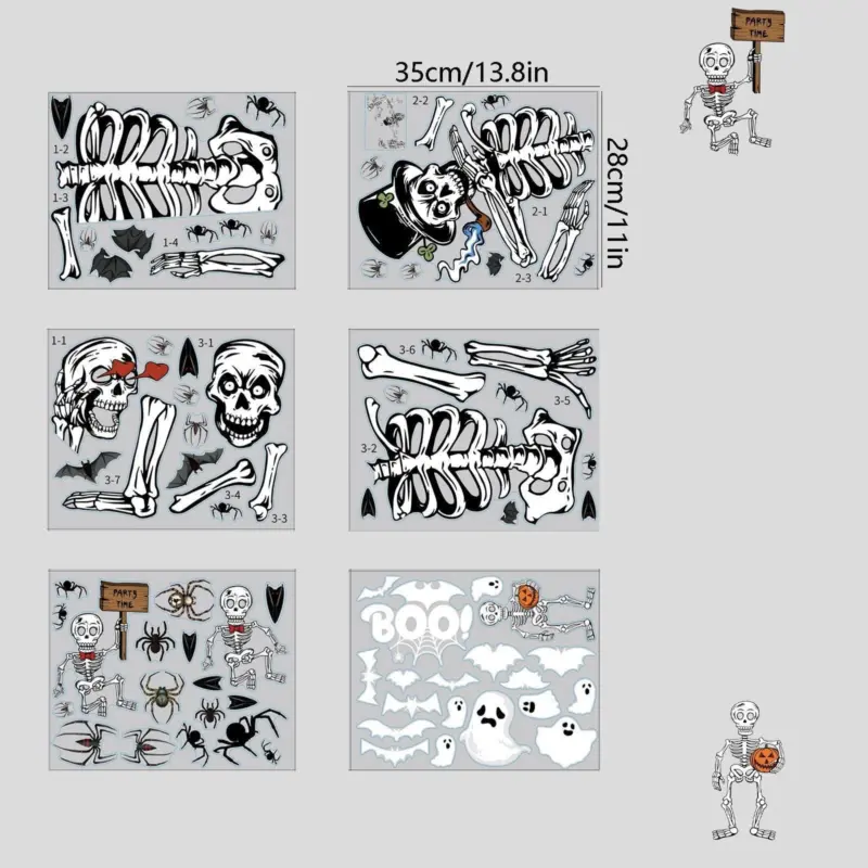 Home Fashion Printing Halloween Static Window Sticker tag1
