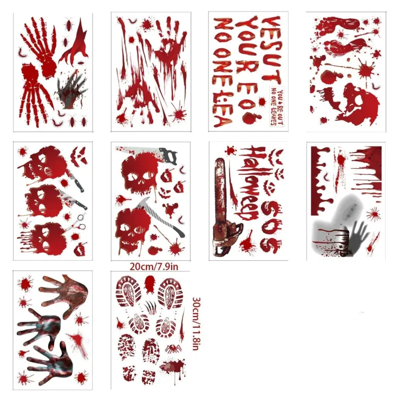 Home Fashion Printing Halloween Static Window Sticker tag1