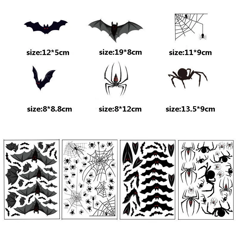 Home Fashion Printing Halloween Static Window Sticker -  - #tag1#