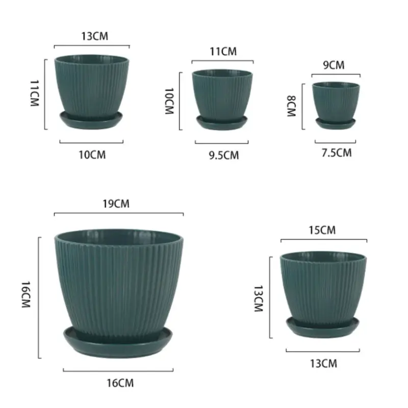 Home Garden Plant Pot With Tray tag1