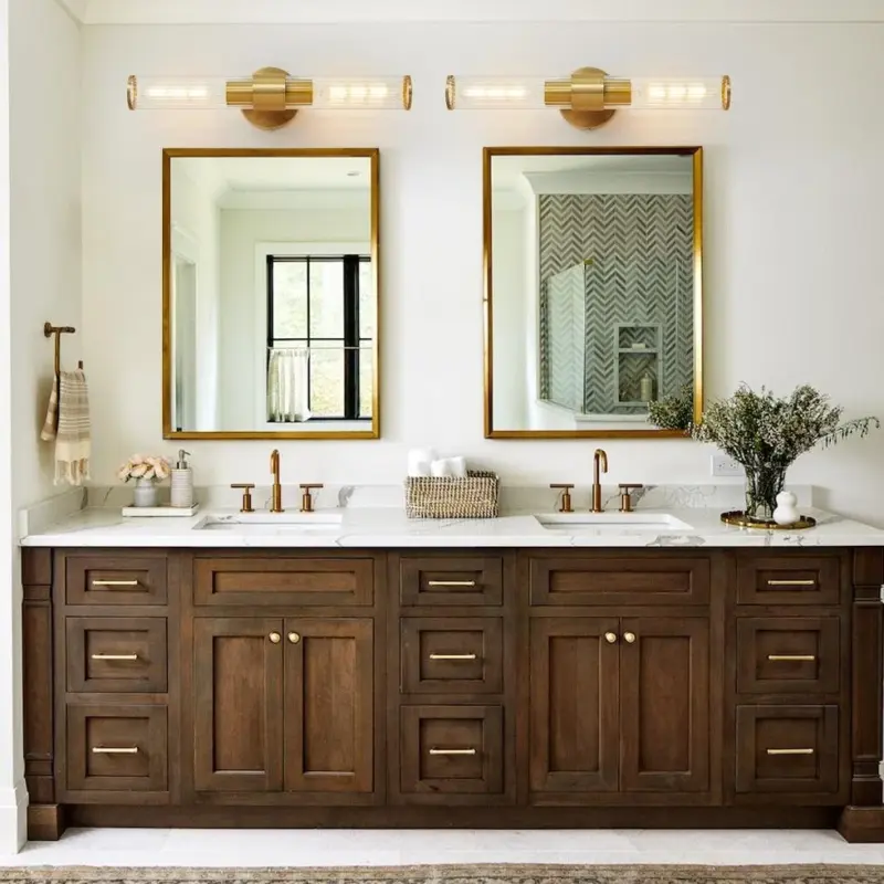 Homeko Bulb Fluted Glass Wall Vanity Sconce