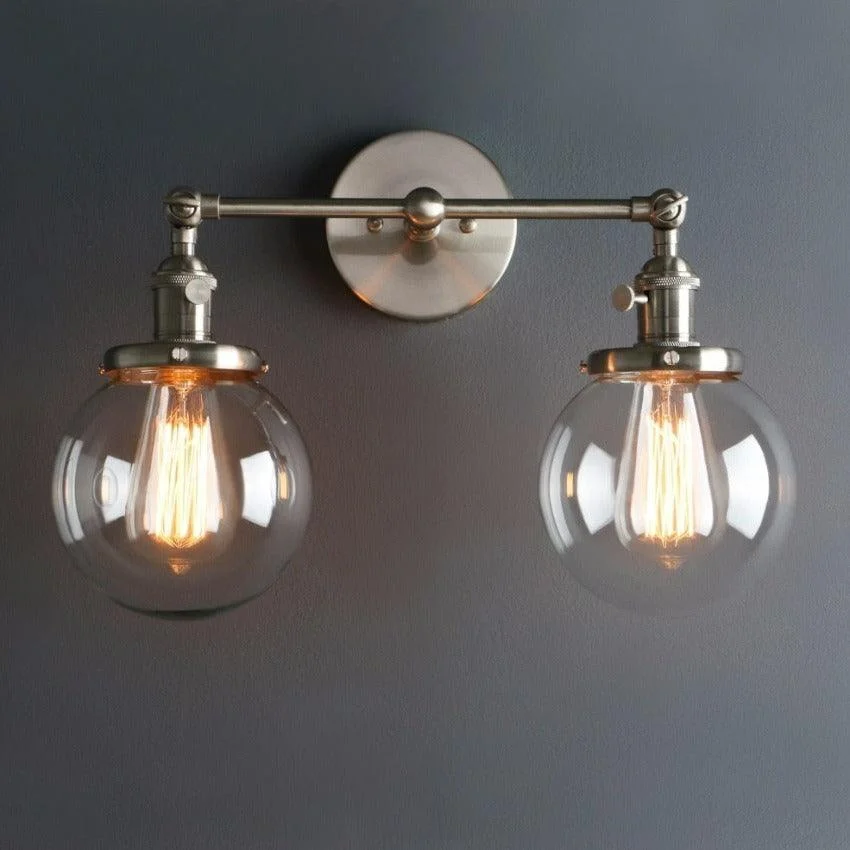 Homeko-Bulb Radley Glass Globe Wall Sconce -