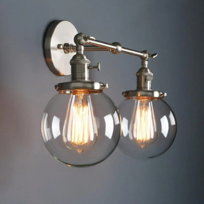 Homeko-Bulb Radley Glass Globe Wall Sconce -