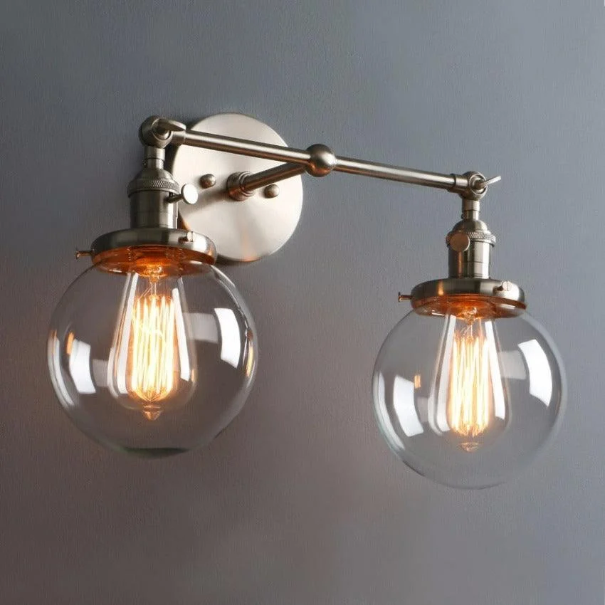 Homeko-Bulb Radley Glass Globe Wall Sconce -