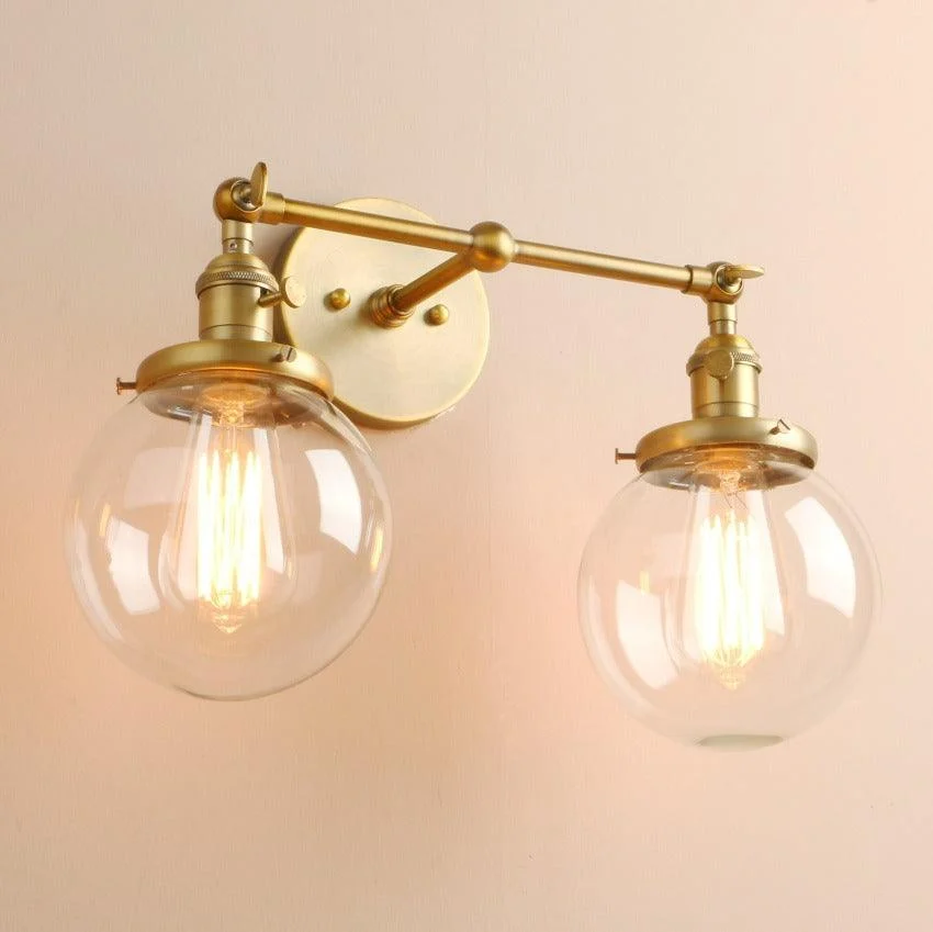 Homeko-Bulb Radley Glass Globe Wall Sconce -