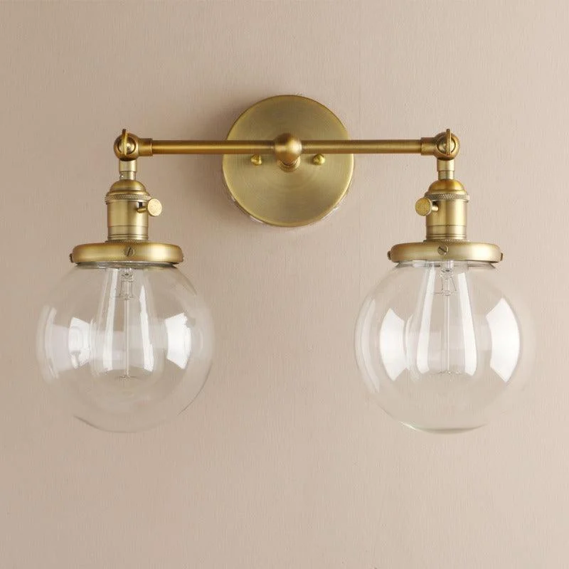 Homeko-Bulb Radley Glass Globe Wall Sconce -