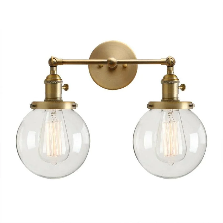 Homeko-Bulb Radley Glass Globe Wall Sconce -