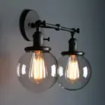 Homeko Bulb Radley Glass Globe Wall Sconce