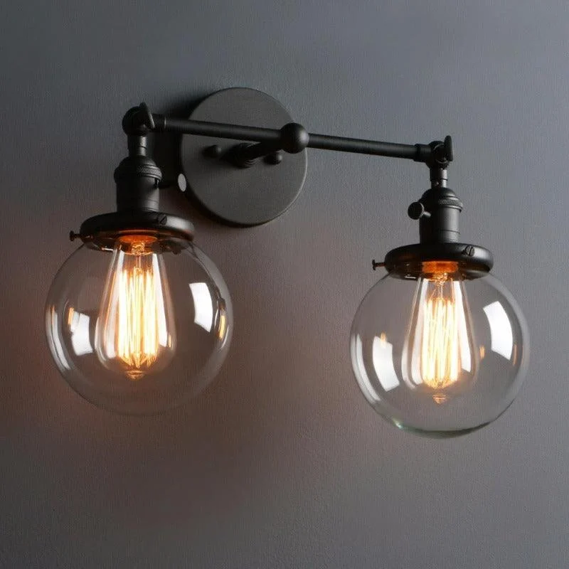 Homeko-Bulb Radley Glass Globe Wall Sconce -