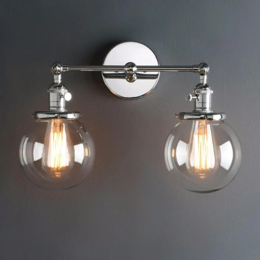 Homeko-Bulb Radley Glass Globe Wall Sconce -