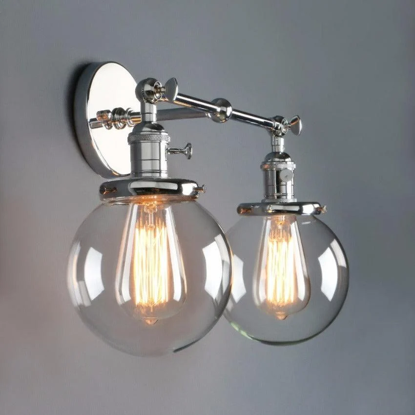 Homeko-Bulb Radley Glass Globe Wall Sconce -