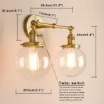 Homeko Bulb Radley Glass Globe Wall Sconce