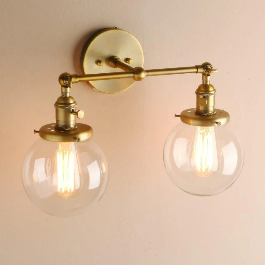 Homeko-Bulb Radley Glass Globe Wall Sconce -