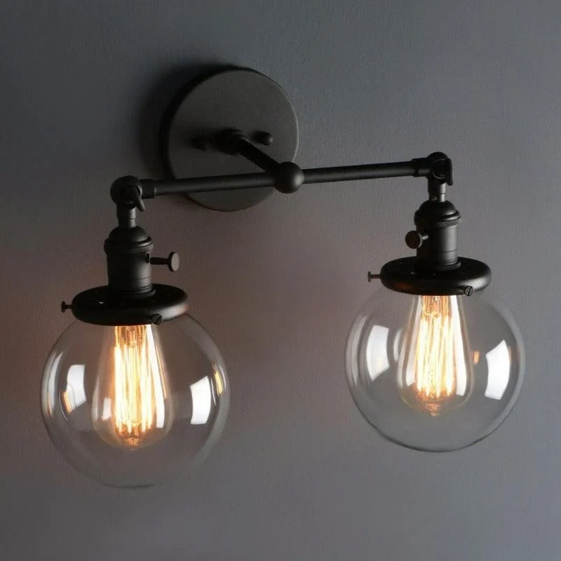 Homeko-Bulb Radley Glass Globe Wall Sconce -