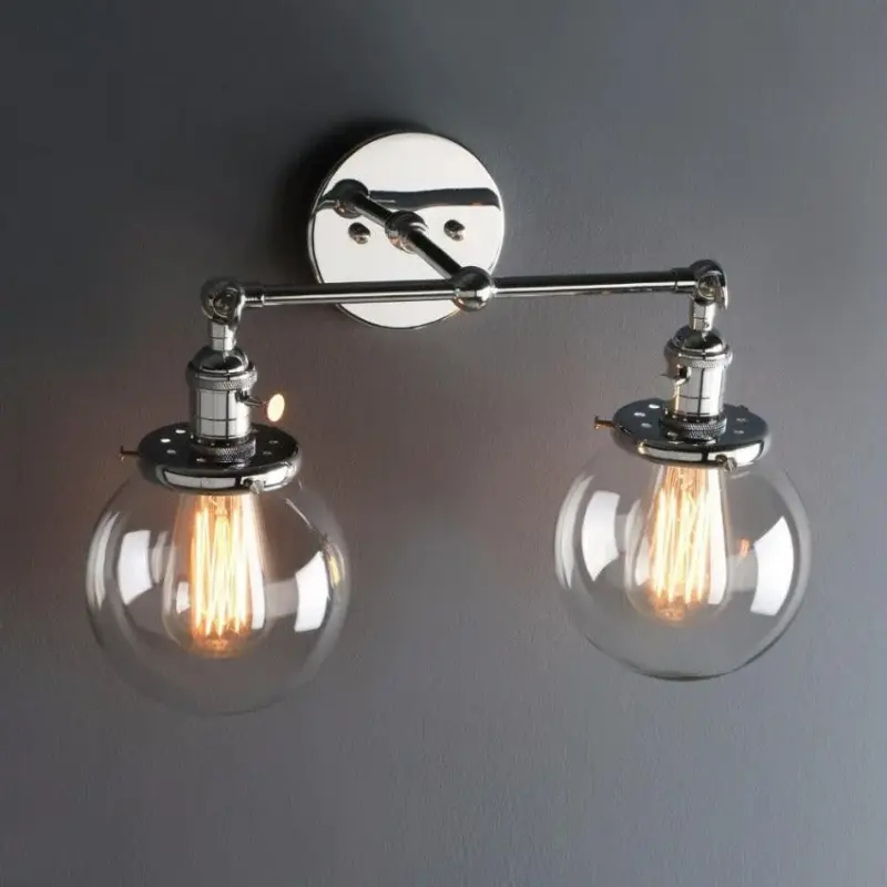 Homeko Bulb Radley Glass Globe Wall Sconce