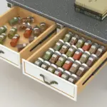 Homeko Tier Acrylic Spice Drawer Organizers