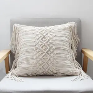 Homeko-Woven Macrame Pillow Covers