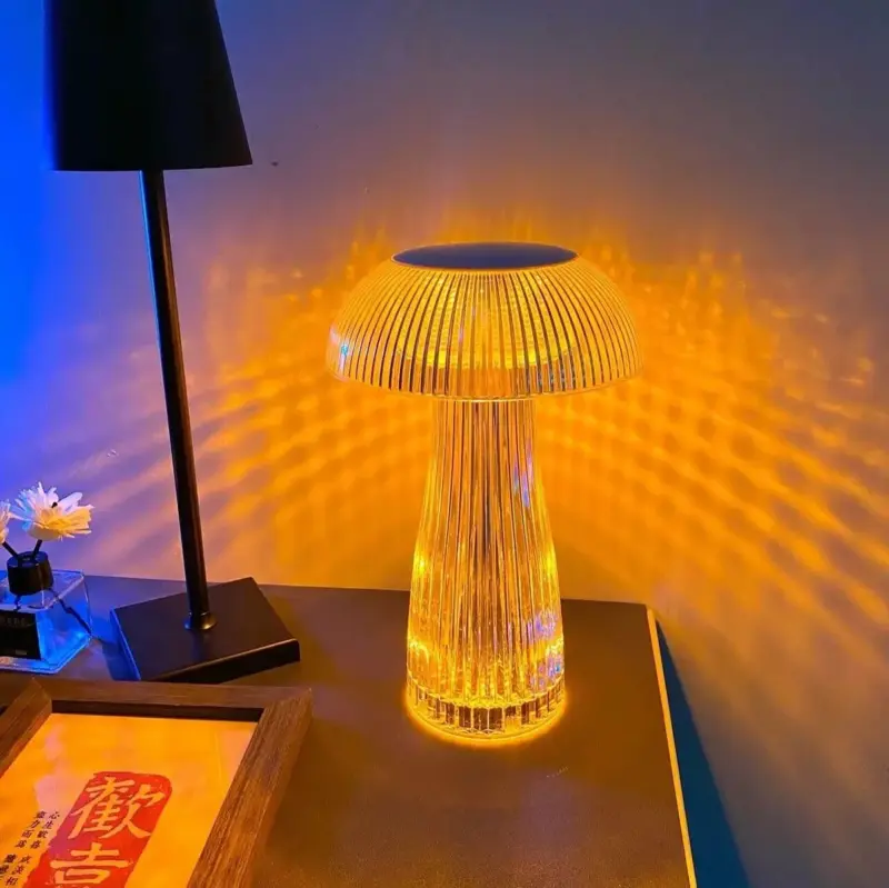 HomekoA 16 Color LED Mushroom Table Lamp