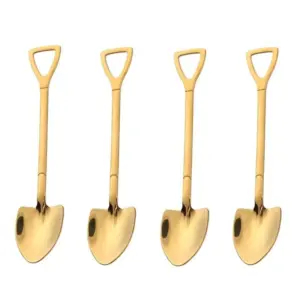HomekoÂ® 4-piece Stainless Steel Shovel Teaspoon Set