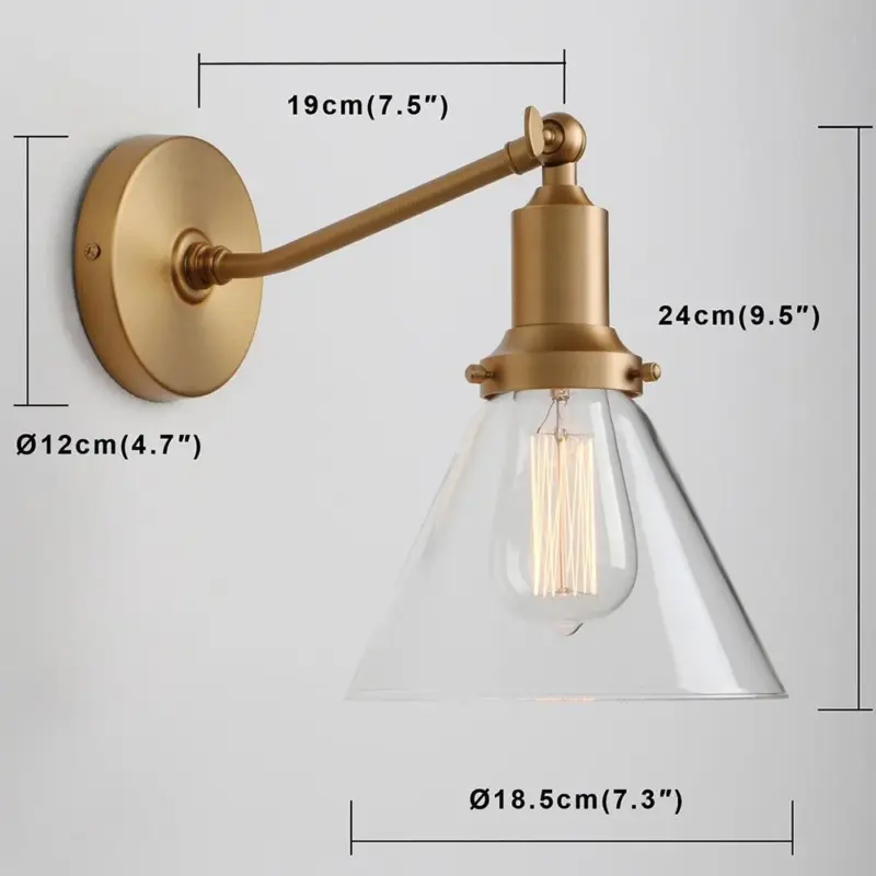 Homeko Contemporary Glass Wall Sconce