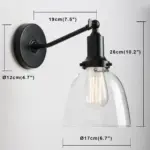 Homeko Contemporary Oval Glass Wall Sconce