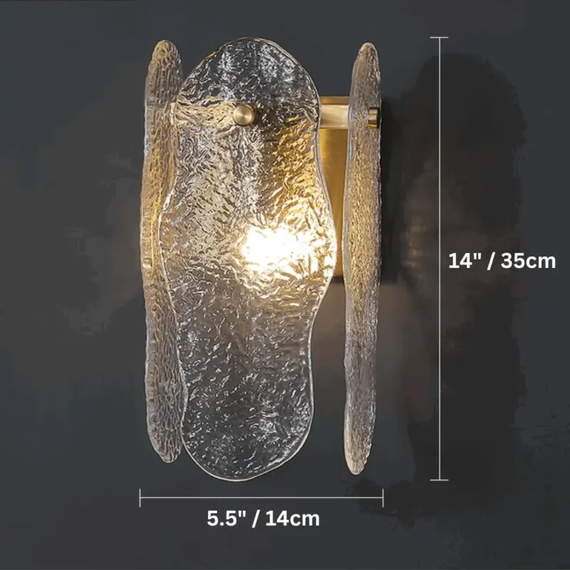 Homeko Glass Copper Contemporary Wall Sconce