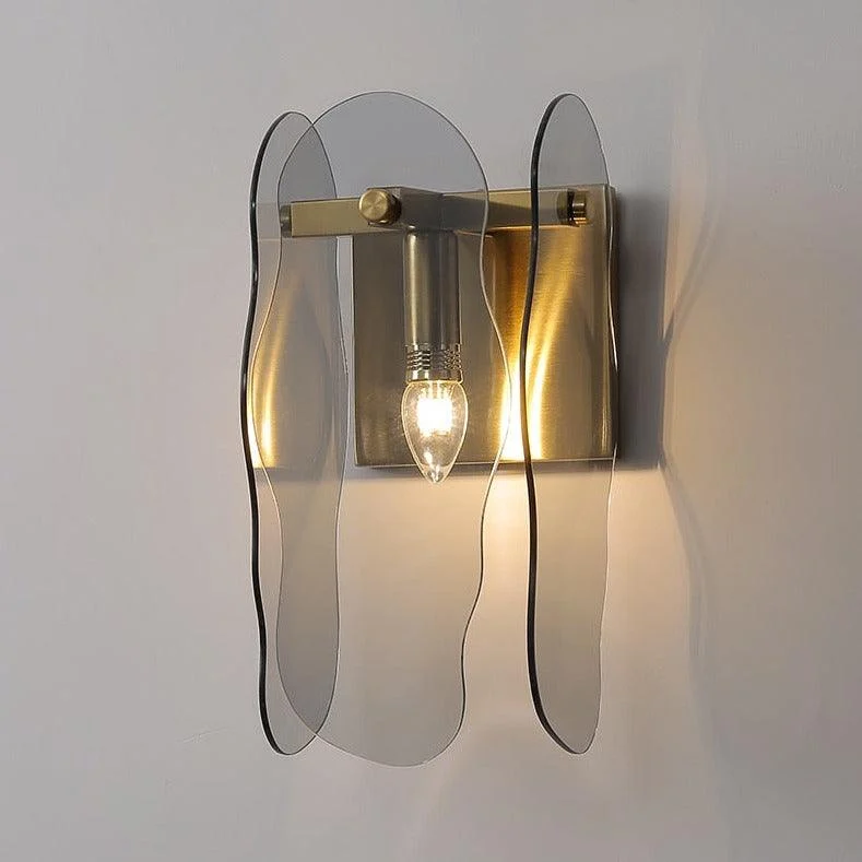 Homeko - Glass & Copper Contemporary Wall Sconce -