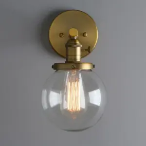 Homeko - Glass Globe Wall Sconce