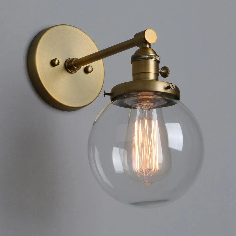 Homeko - Glass Globe Wall Sconce -